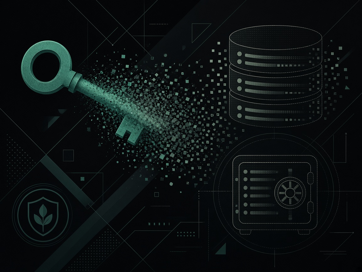 Encryption key dissolving as data becomes unreadable